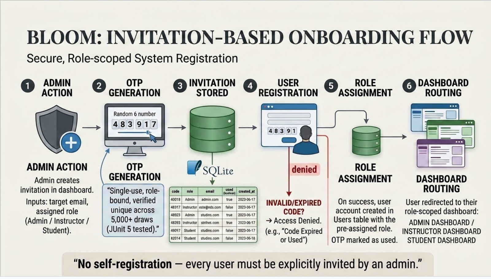 Invitation-based onboarding flow